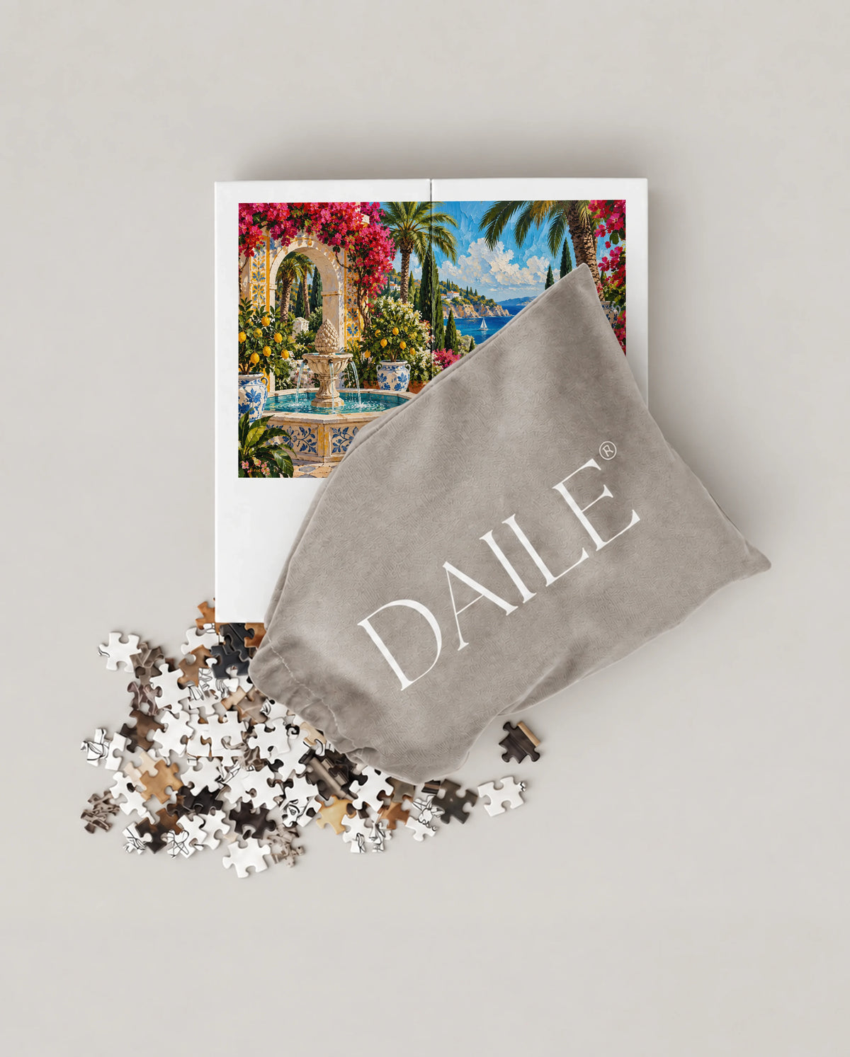 DAILE Mini set seen from above with pouch #set:mini