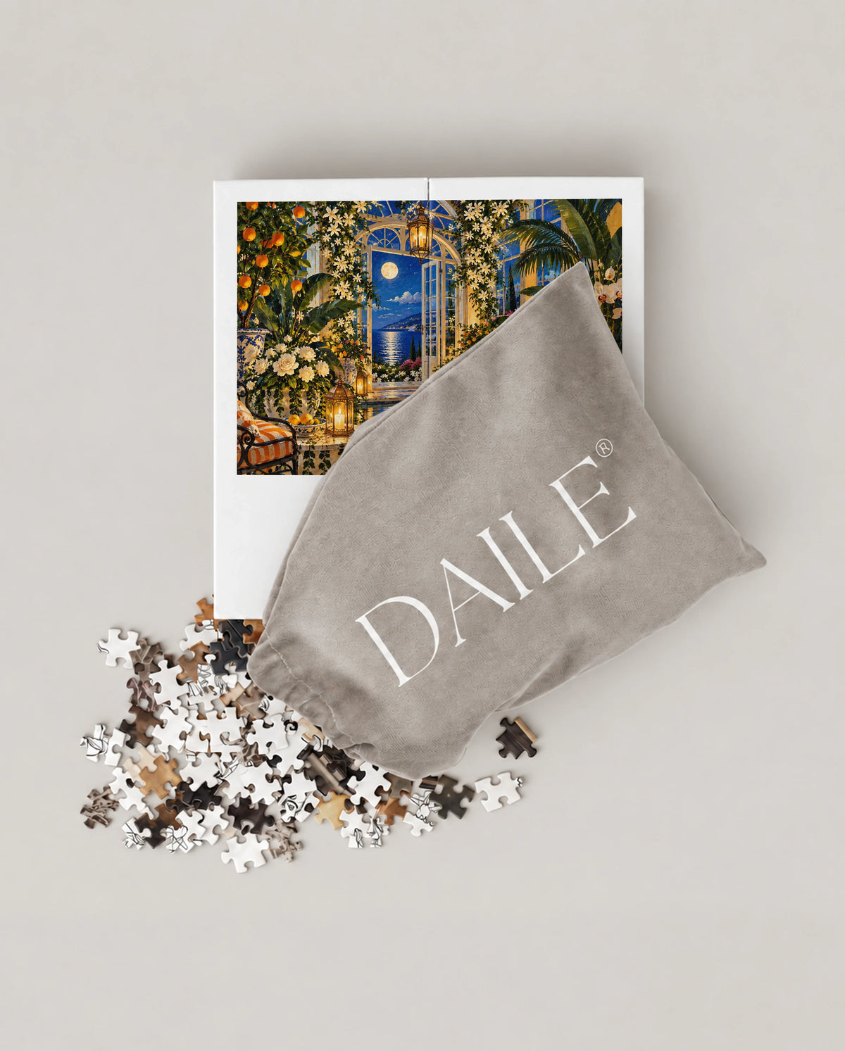 DAILE Mini set seen from above with pouch #set:mini
