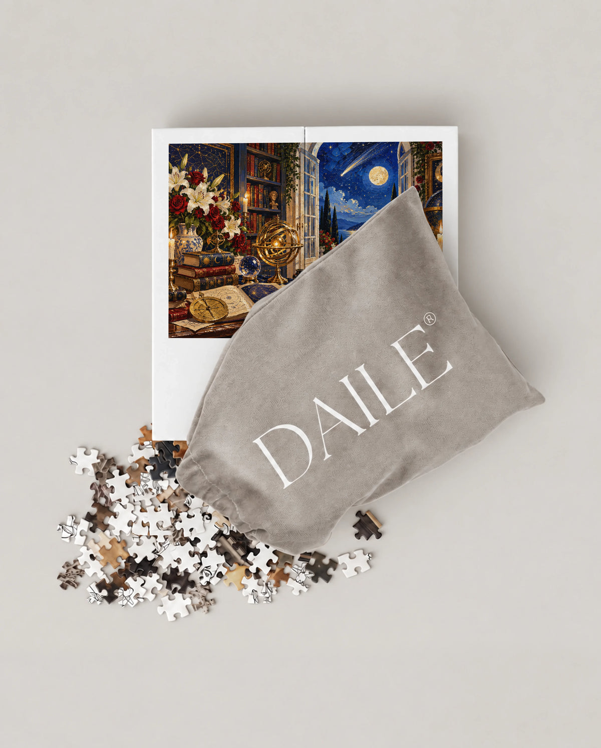 DAILE Mini set seen from above with pouch #set:mini