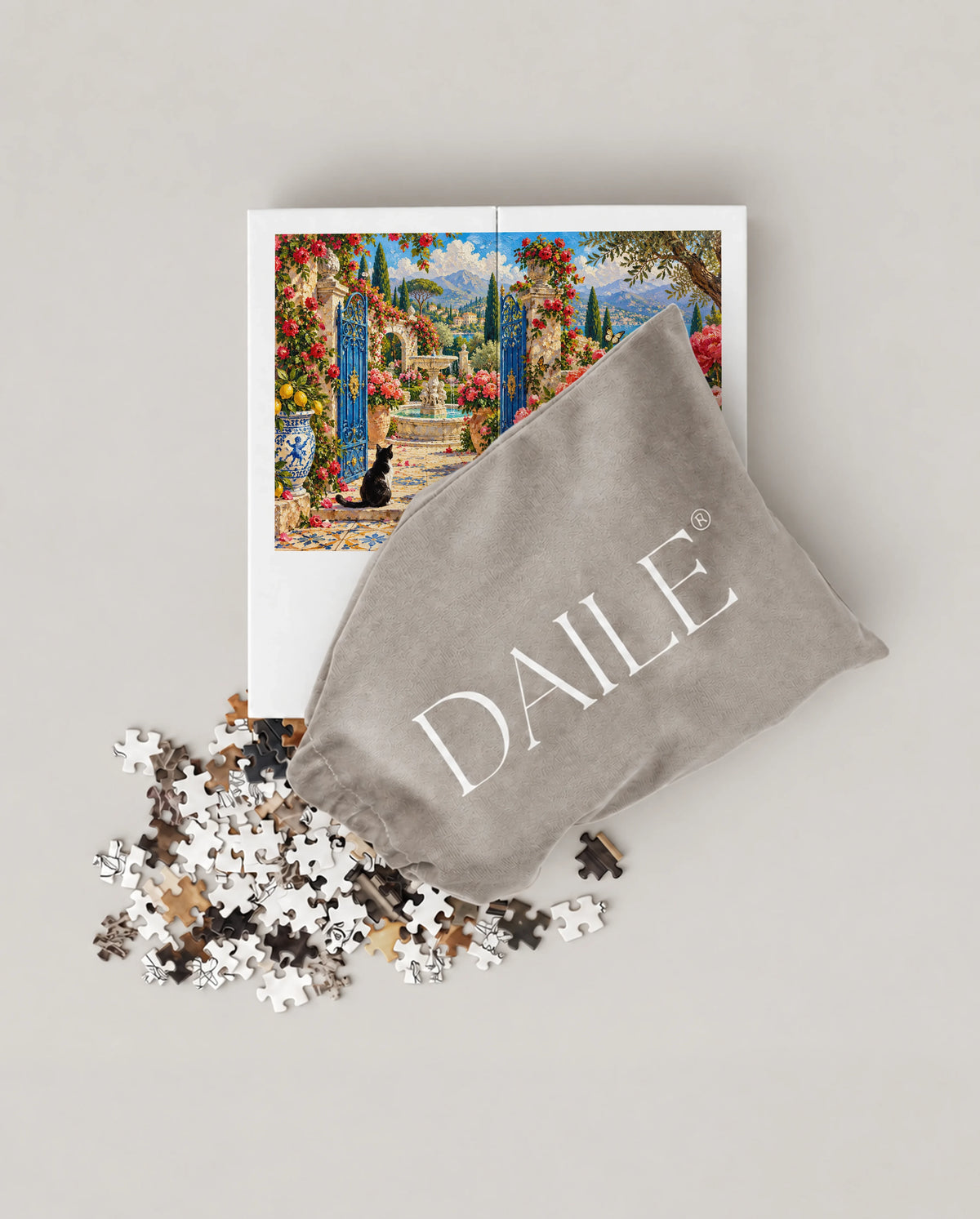 DAILE Mini set seen from above with pouch #set:mini