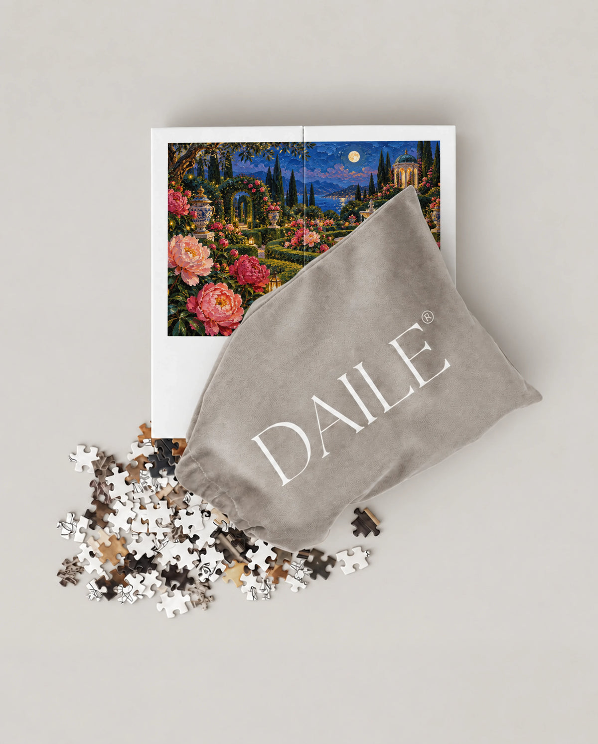 DAILE Mini set seen from above with pouch #set:mini