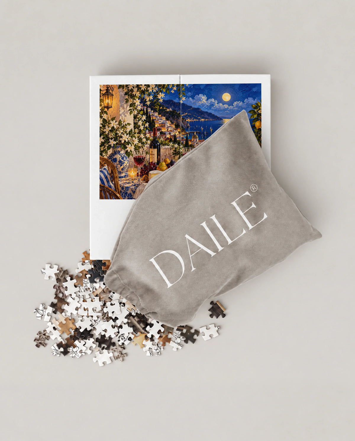 DAILE Mini set seen from above with pouch #set:mini