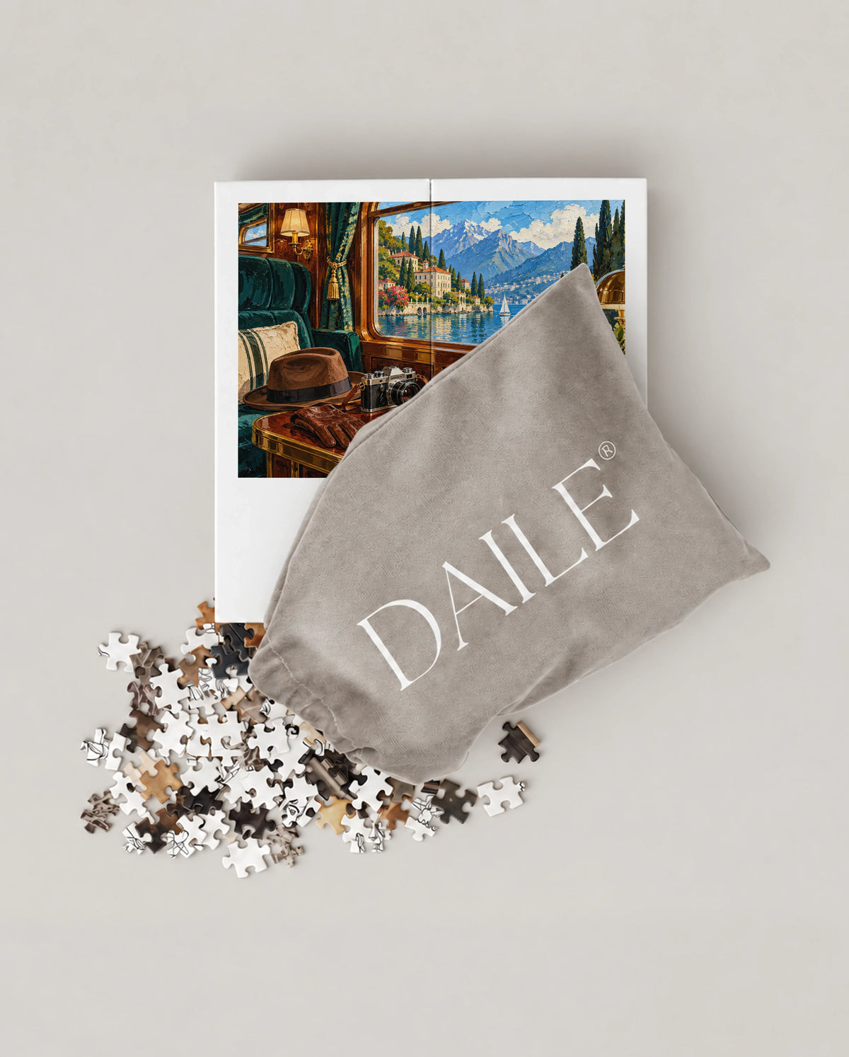 DAILE Mini set seen from above with pouch #set:mini