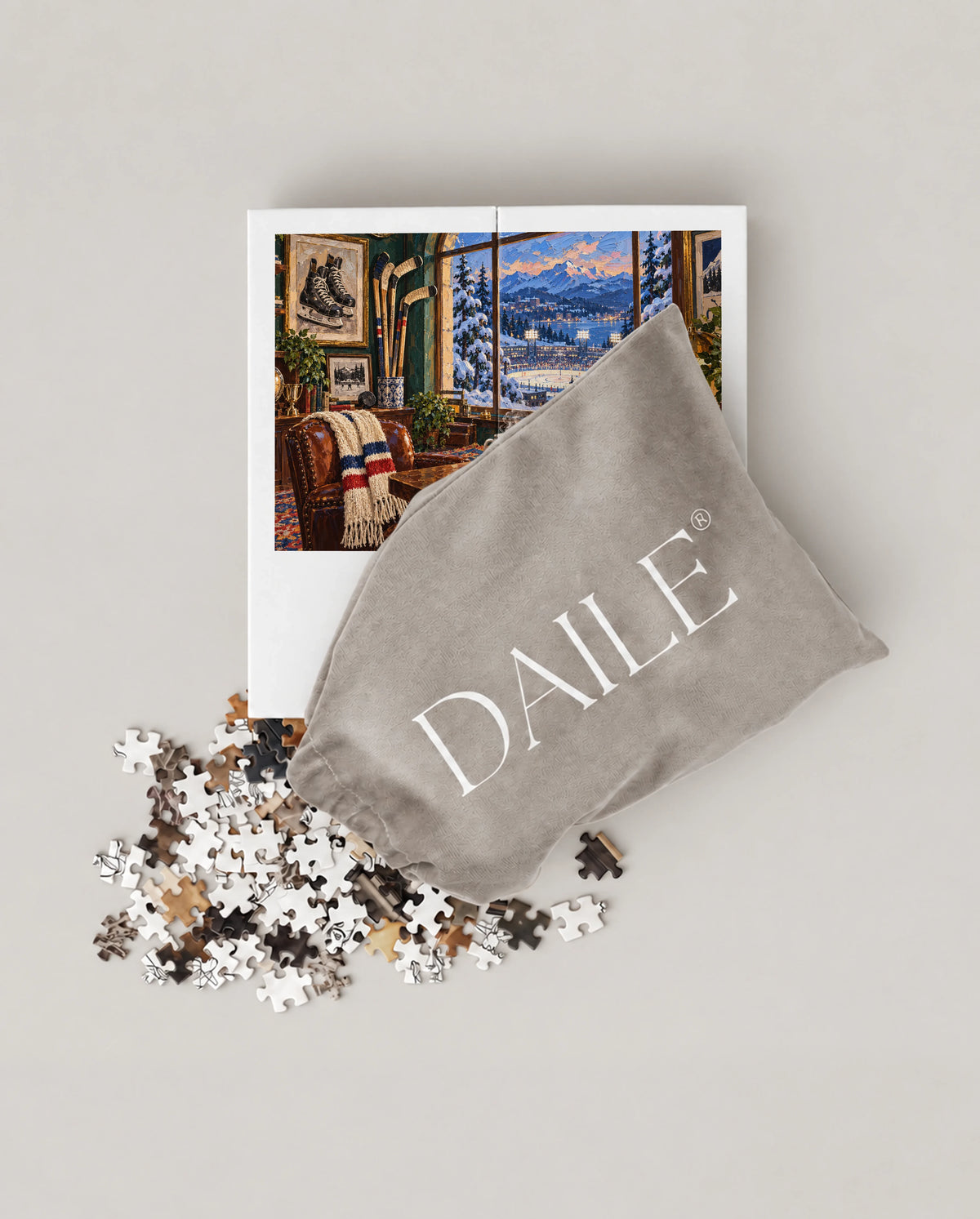 DAILE Mini set seen from above with pouch #set:mini