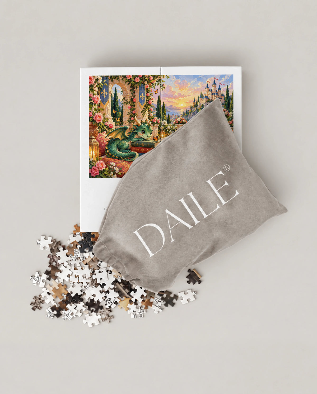DAILE Mini set seen from above with pouch #set:mini