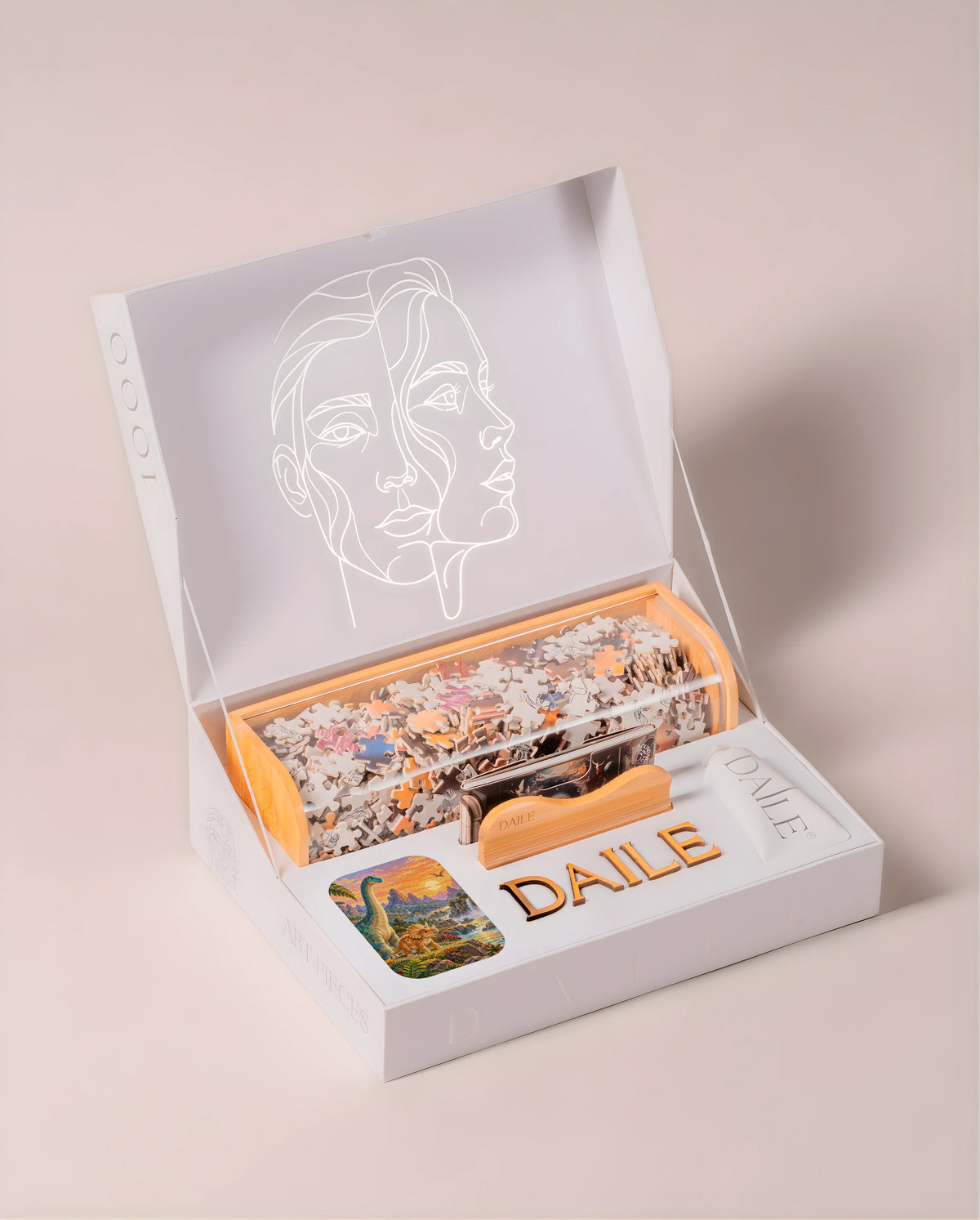 DAILE Classic gift box, open, without candle #set:classic