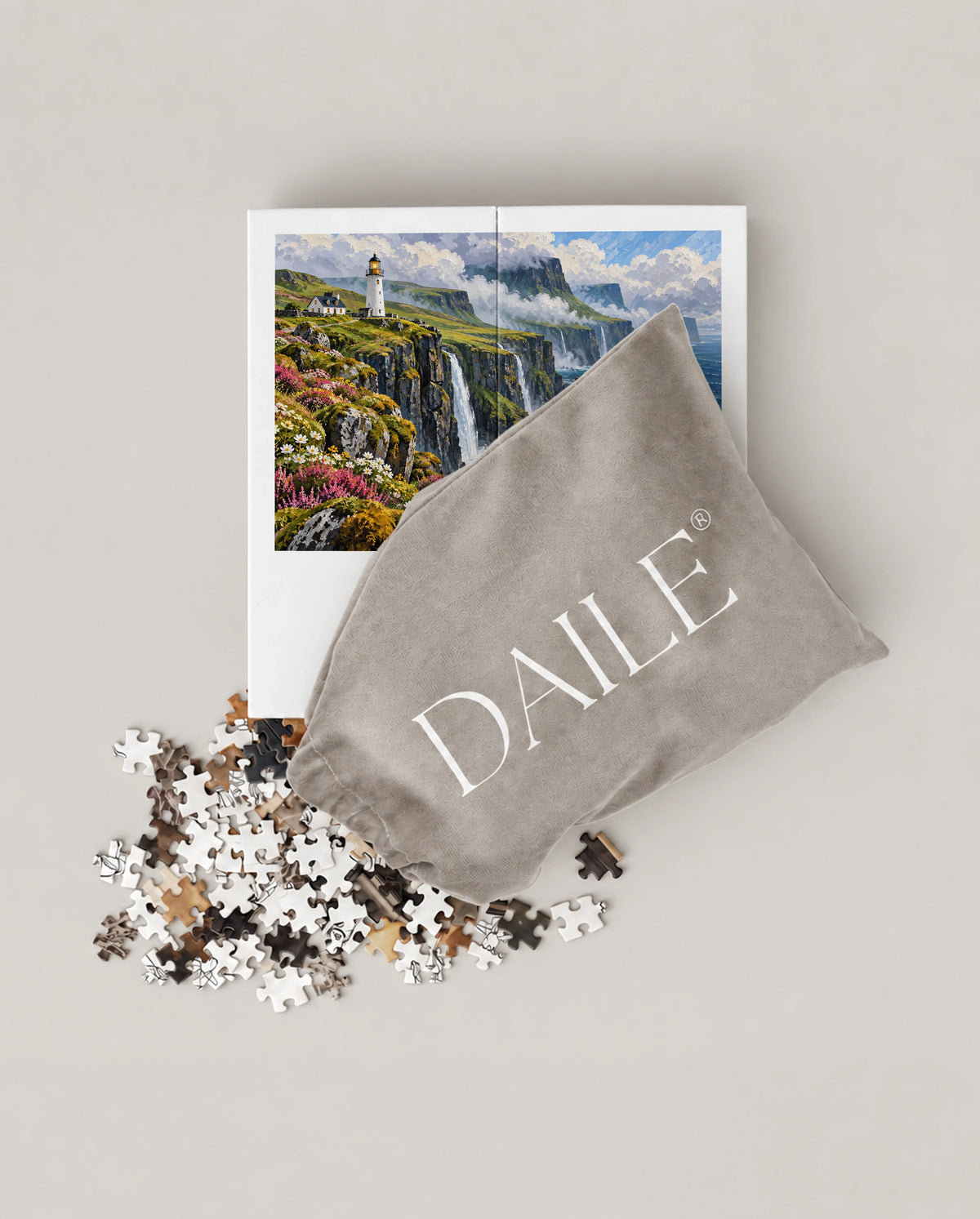 DAILE Mini set seen from above with pouch #set:mini