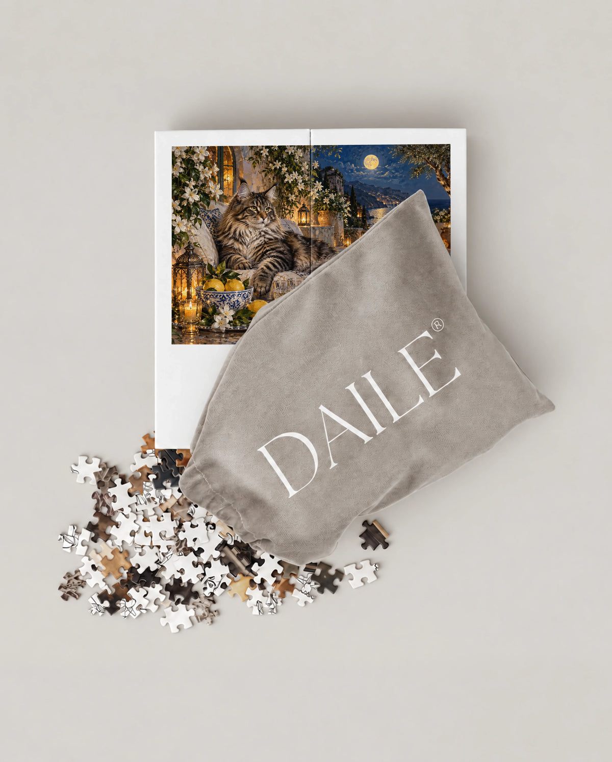 DAILE Mini set seen from above with pouch #set:mini