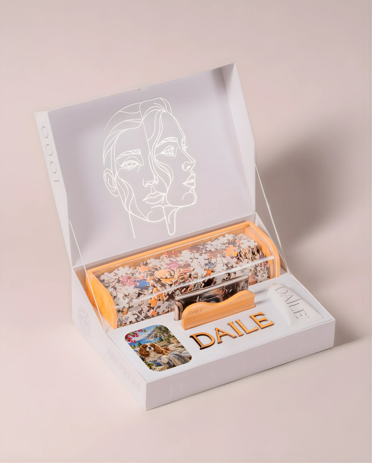 DAILE Classic gift box, open, without candle #set:classic
