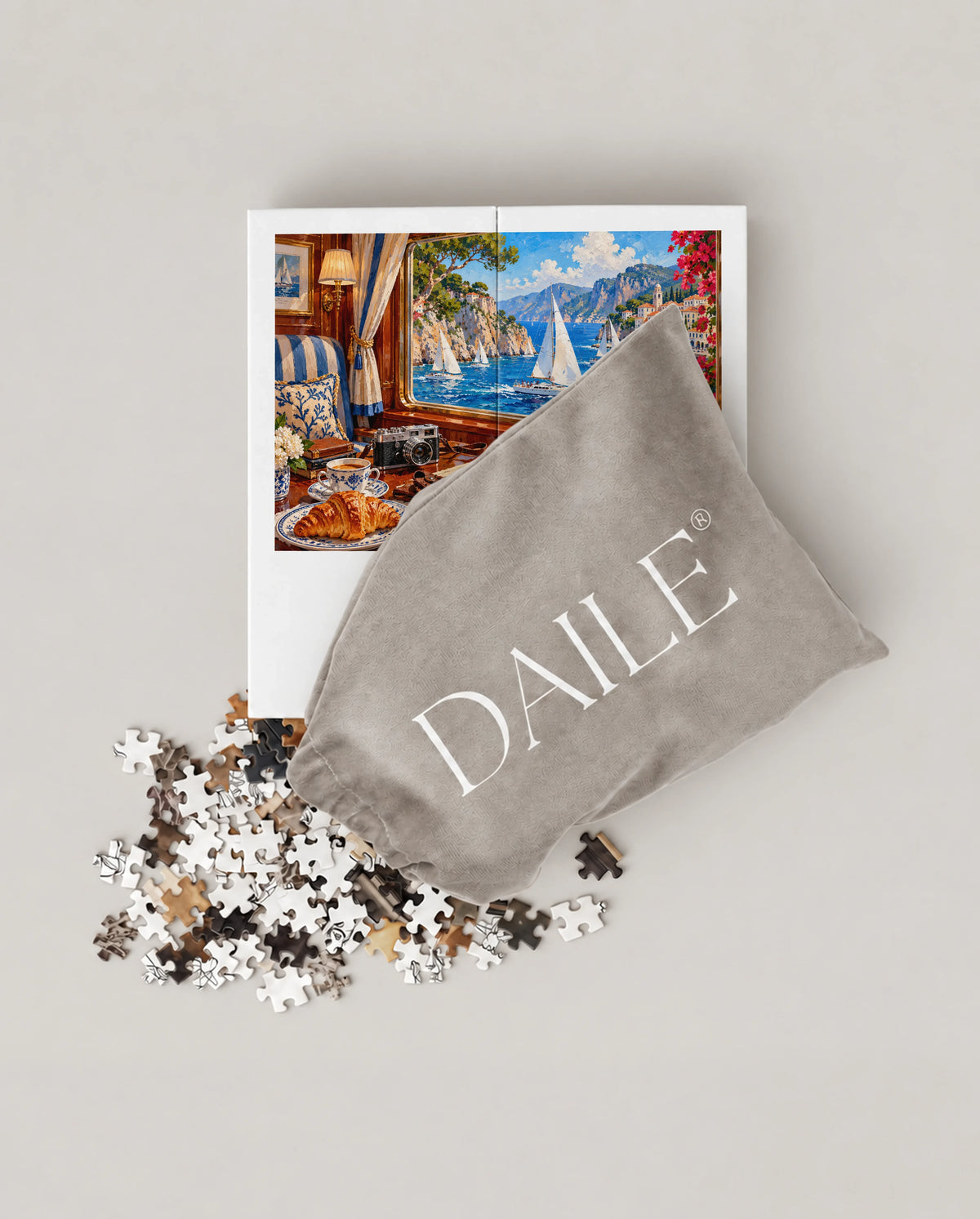 DAILE Mini set seen from above with pouch #set:mini