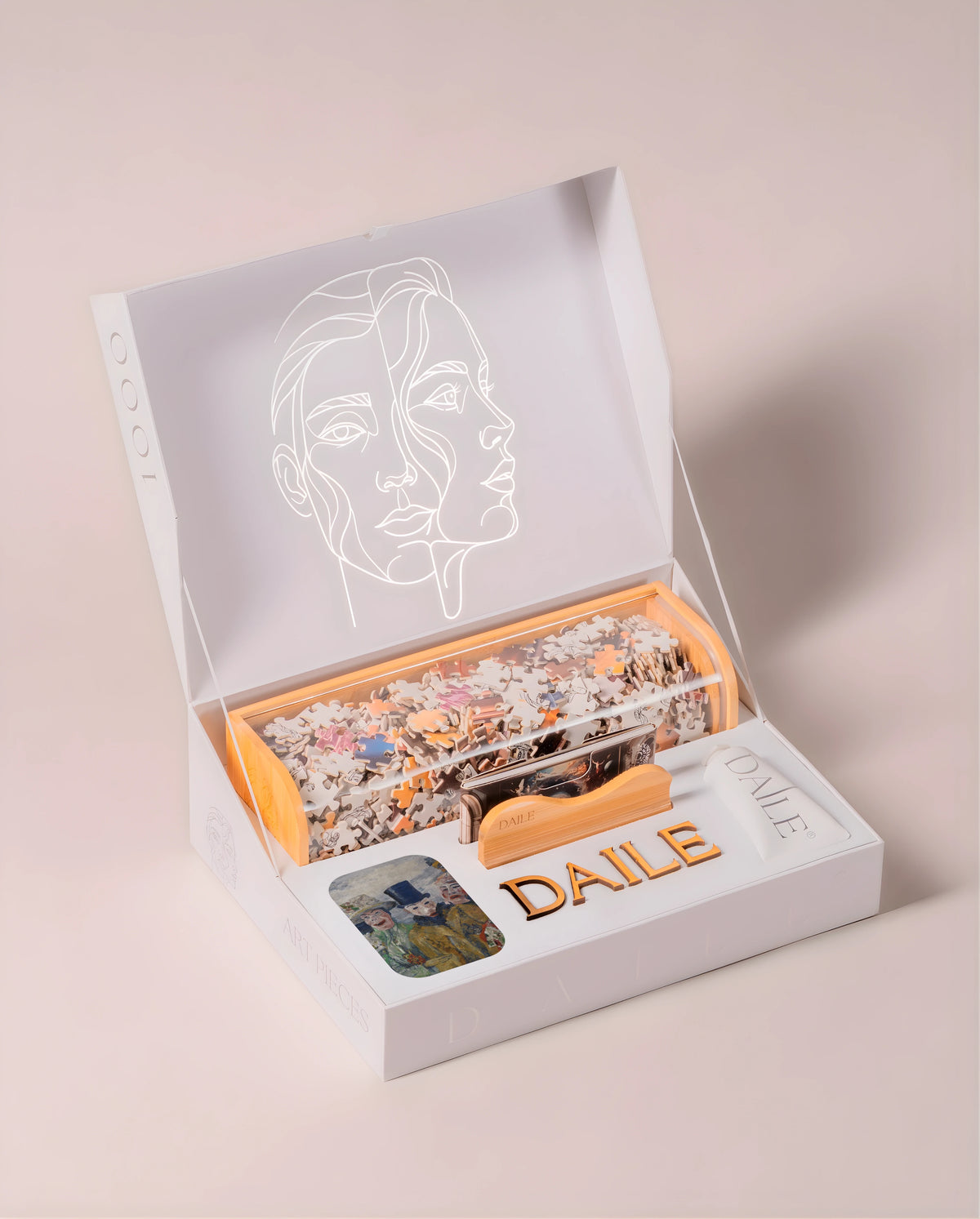 DAILE Classic gift box, open, without candle #set:classic