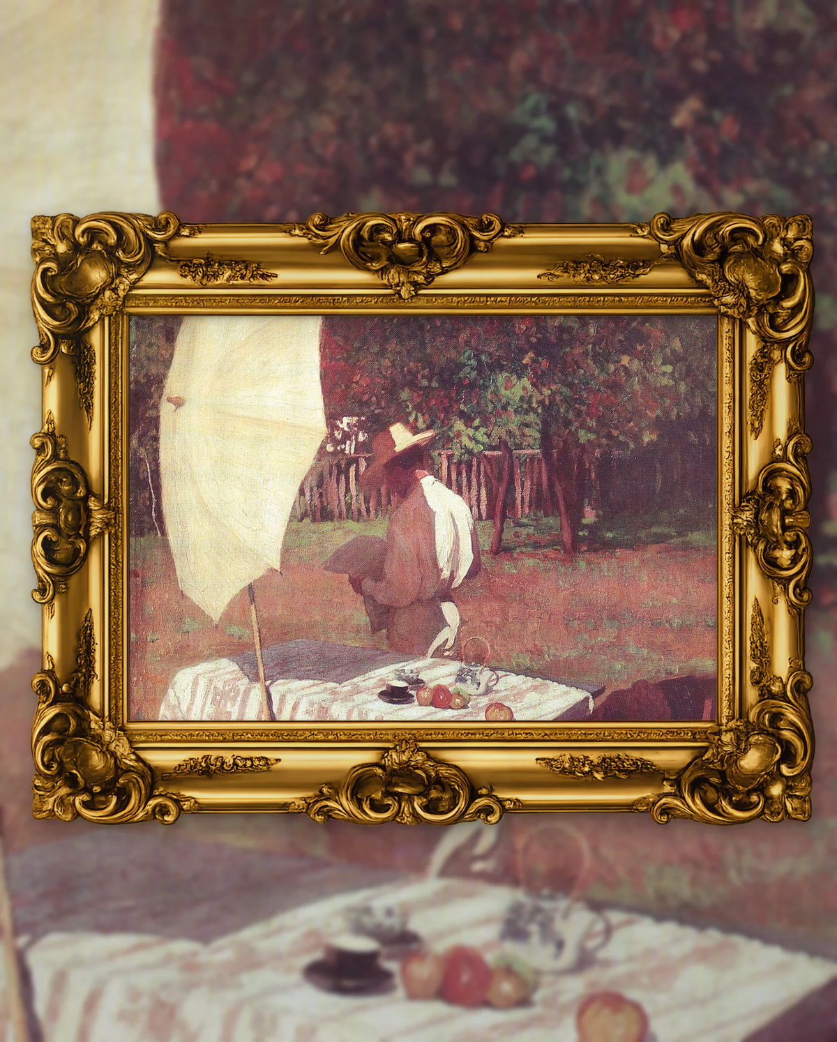 Károly Ferenczy’s October in an ornate gold frame, fine art jigsaw puzzle