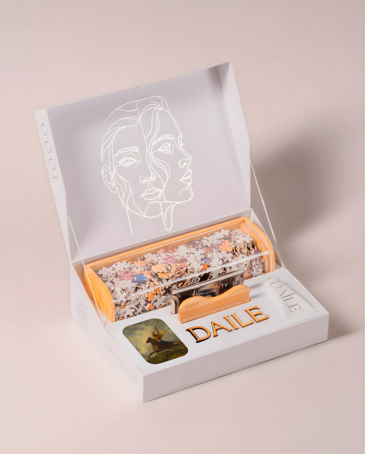 DAILE Classic gift box, open, without candle #set:classic