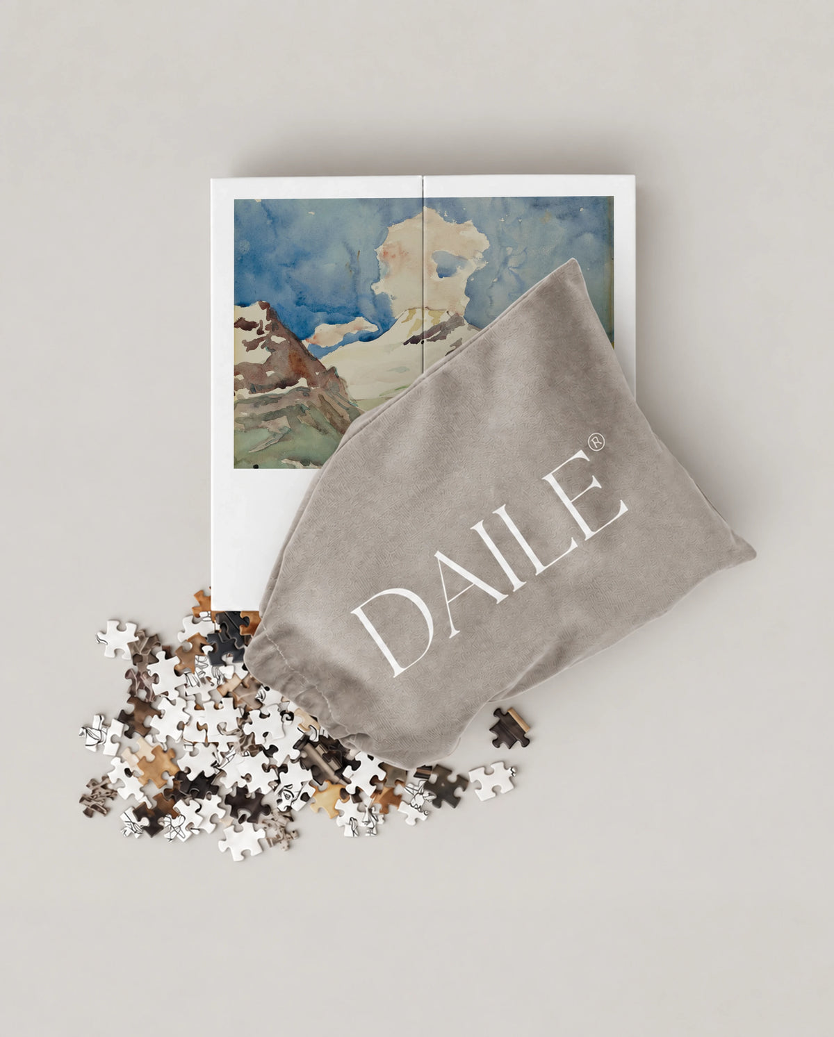DAILE Mini set seen from above with pouch #set:mini