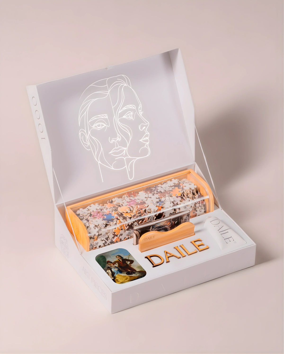 DAILE Classic gift box, open, without candle #set:classic