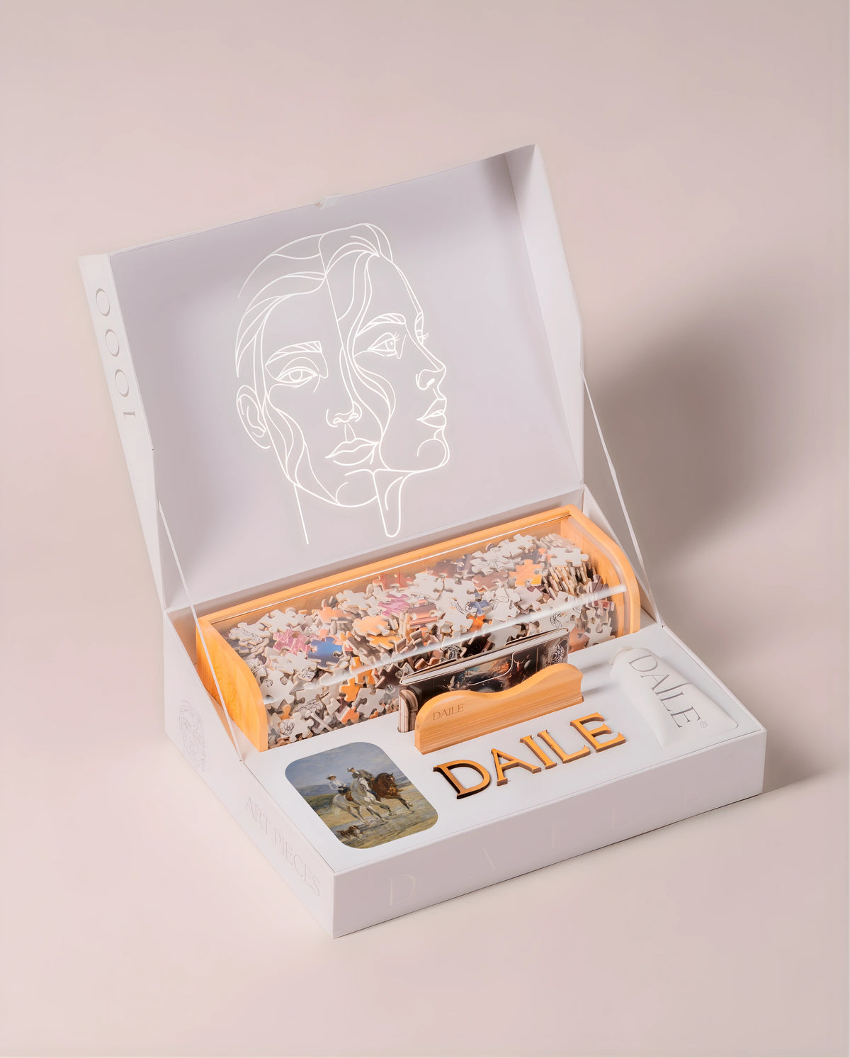 DAILE Classic gift box, open, without candle #set:classic