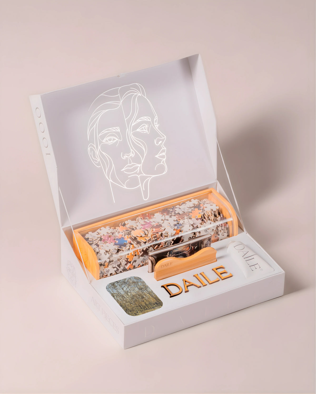 DAILE Classic gift box, open, without candle #set:classic
