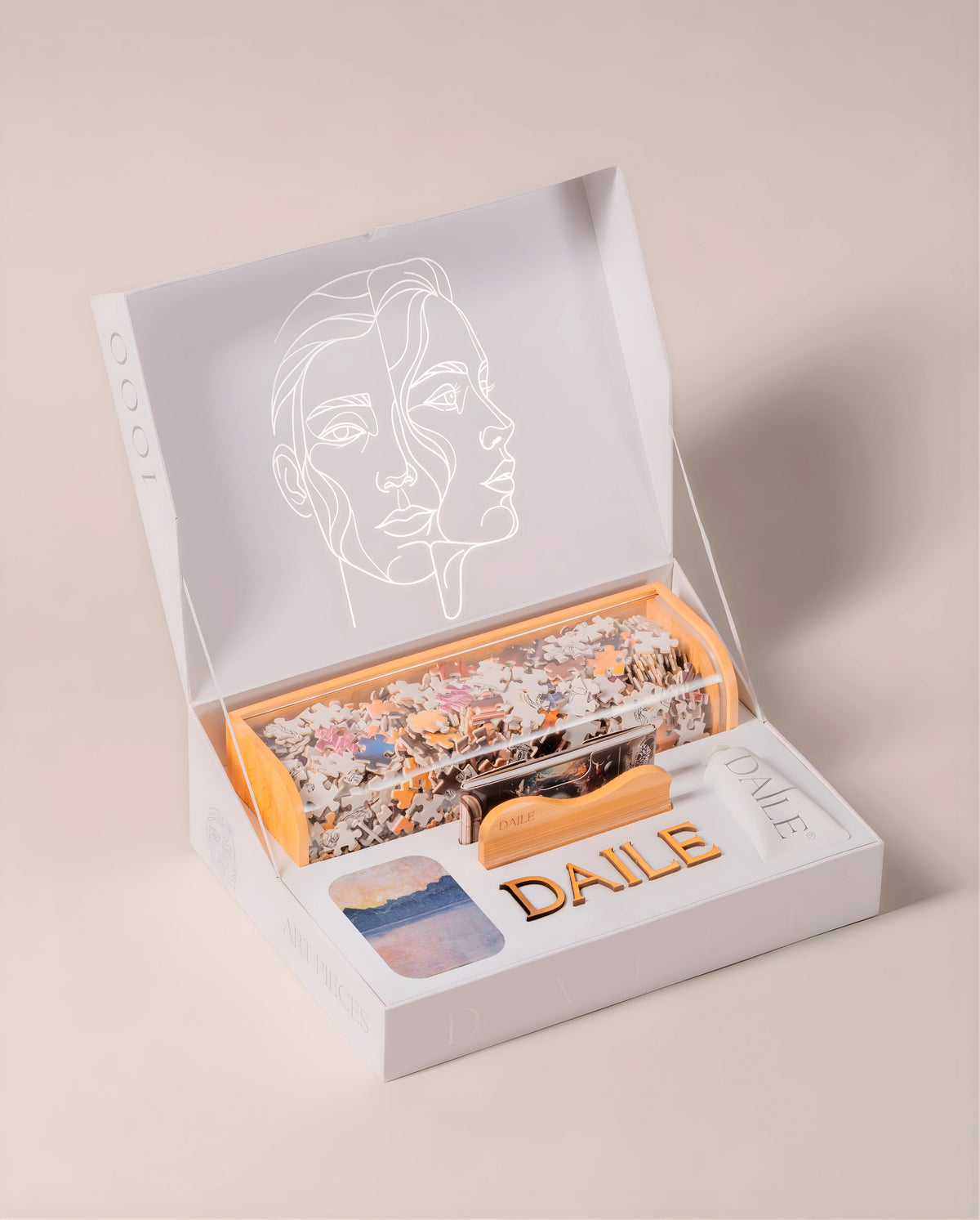 DAILE Classic gift box, open, without candle #set:classic