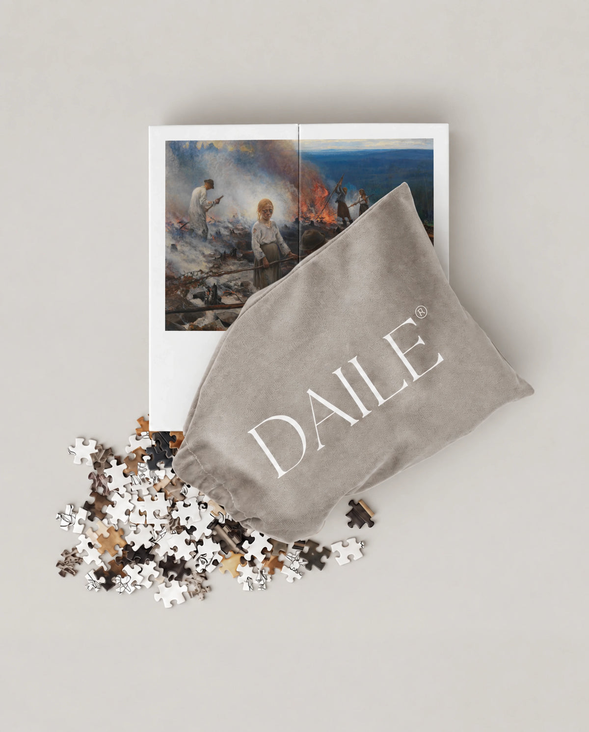 DAILE Mini set seen from above with pouch #set:mini