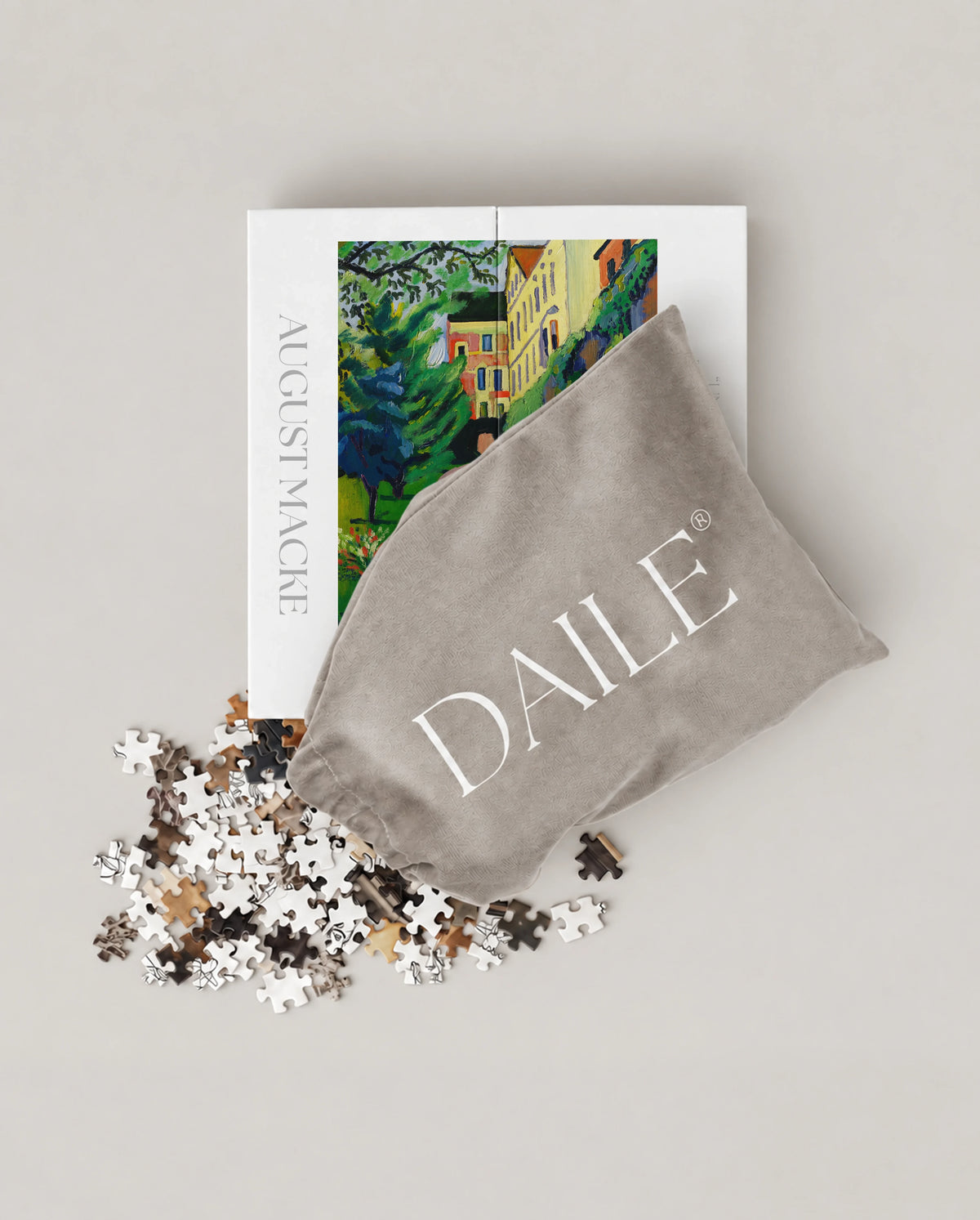 DAILE Mini set seen from above with pouch #set:mini