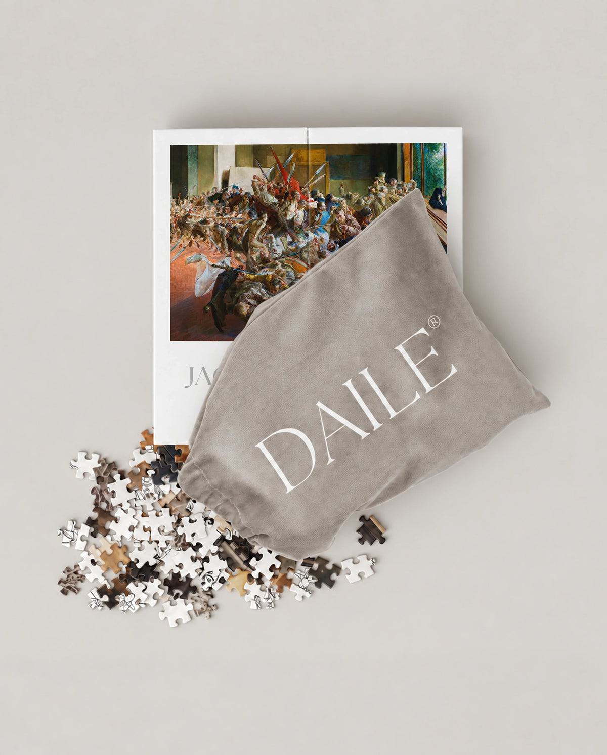 DAILE Mini set seen from above with pouch #set:mini