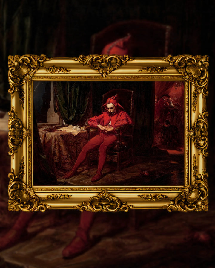 Jan Matejko’s Stańczyk in an ornate gold frame, fine art jigsaw puzzle