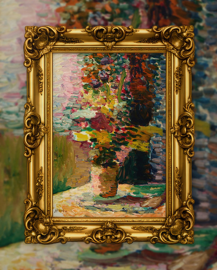 Henri Matisse’s Vase de Fleurs in an ornate gold frame, fine art jigsaw puzzle