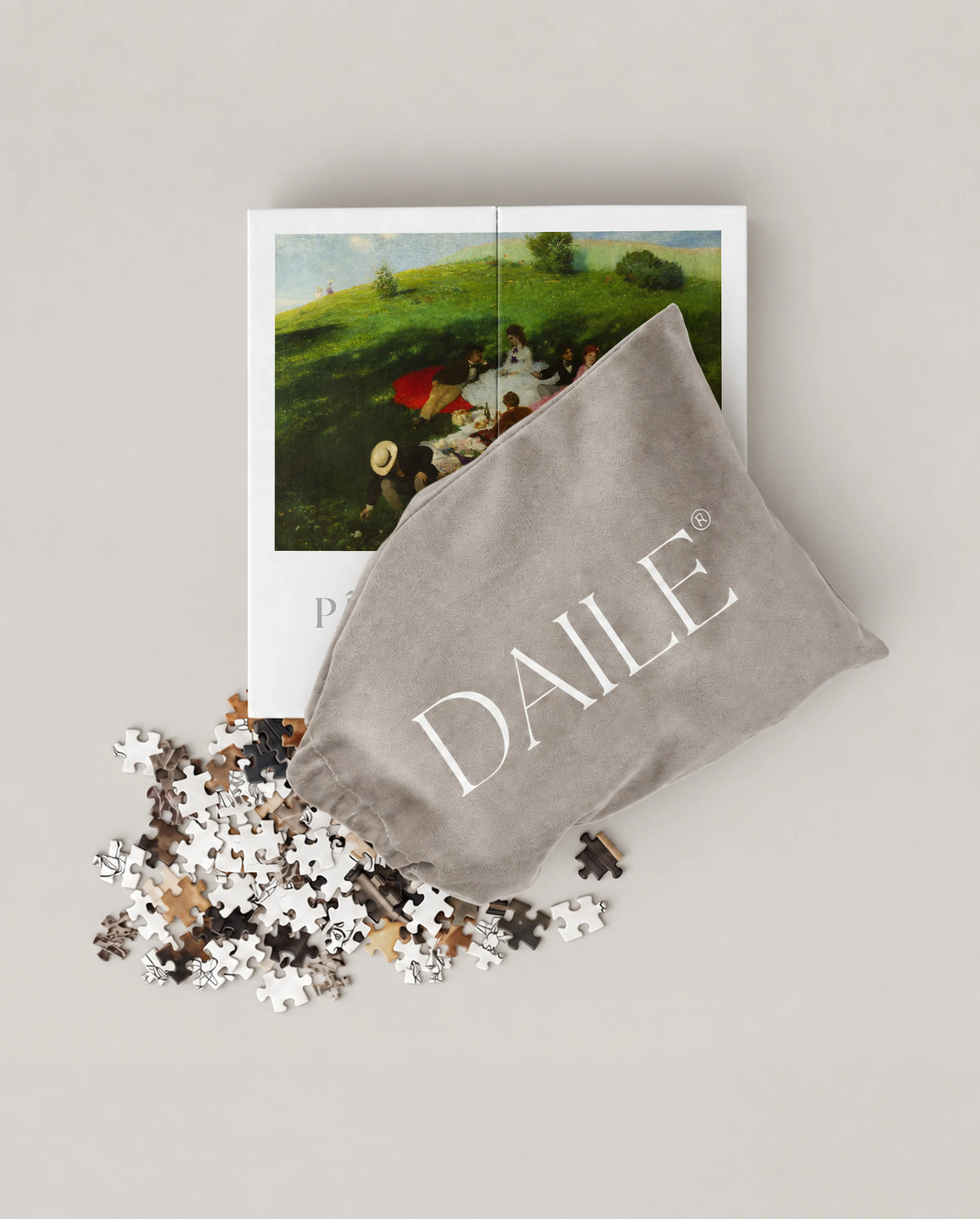 DAILE Mini set seen from above with pouch #set:mini