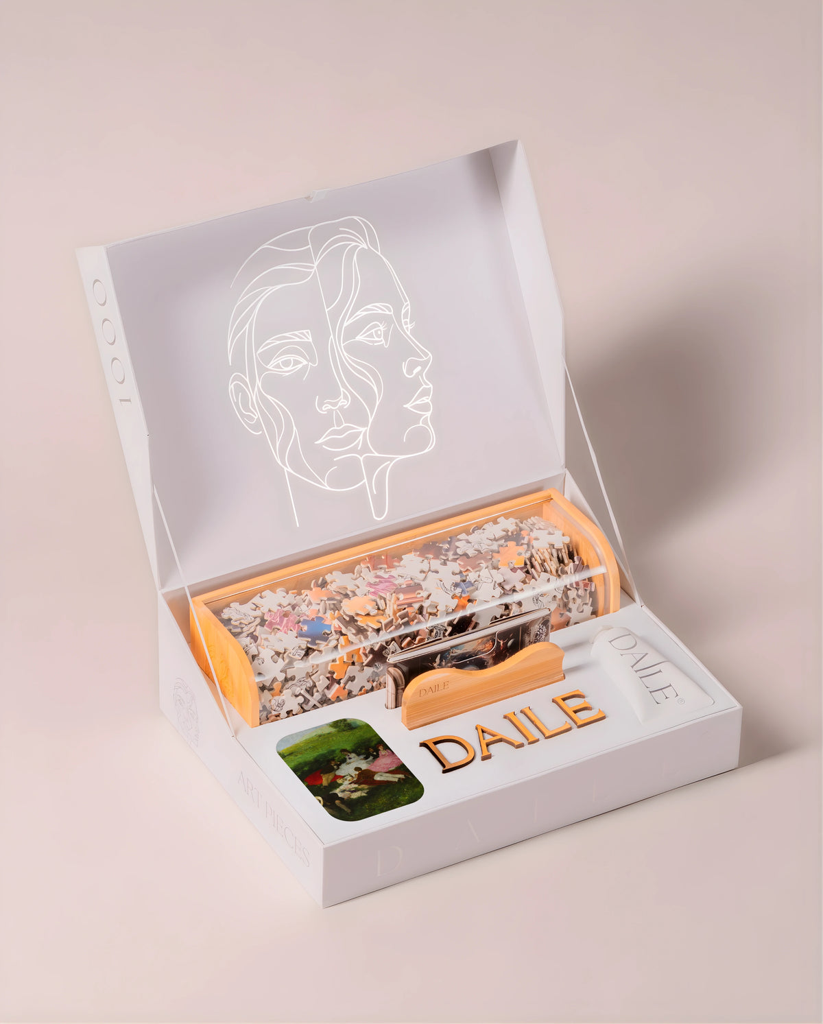 DAILE Classic gift box, open, without candle #set:classic