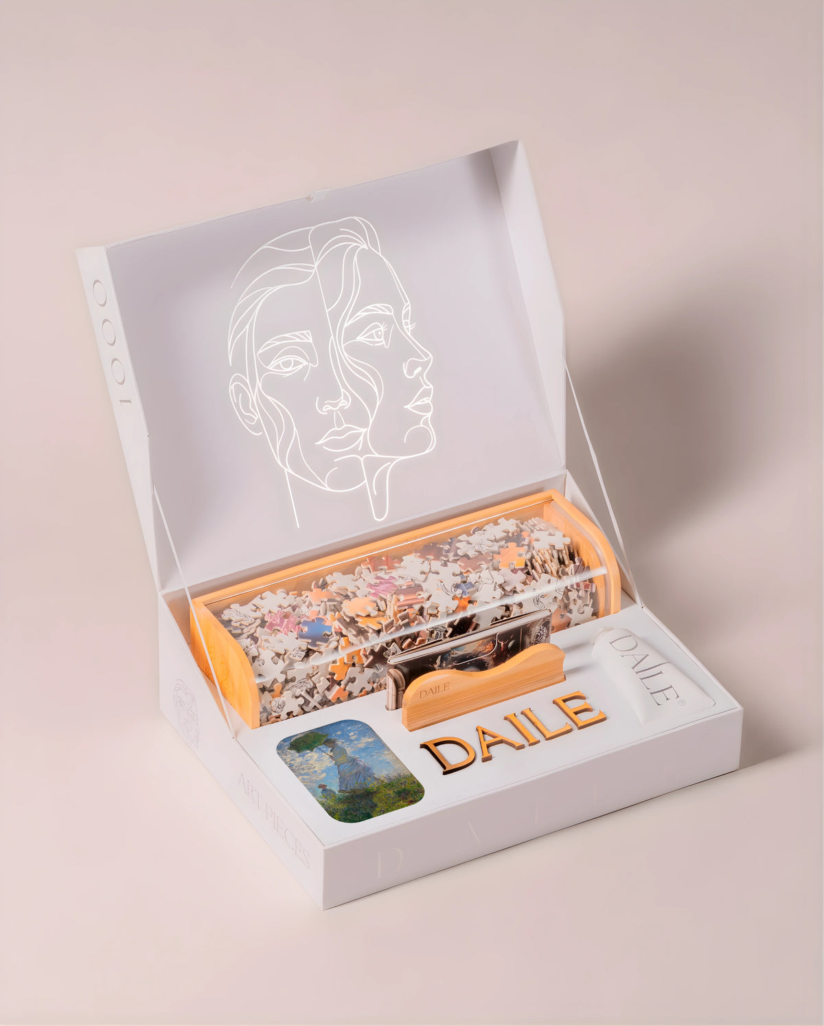 DAILE Classic gift box, open, without candle #set:classic