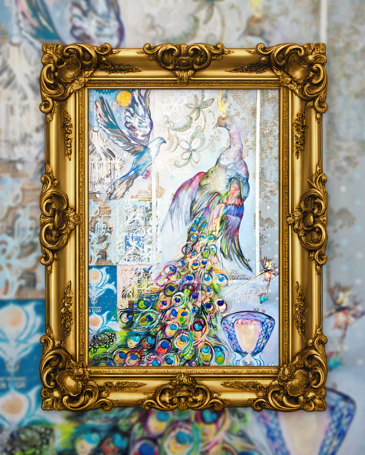 Karine Paronyanc’s Once Upon a Time in Riga in an ornate gold frame, fine art jigsaw puzzle