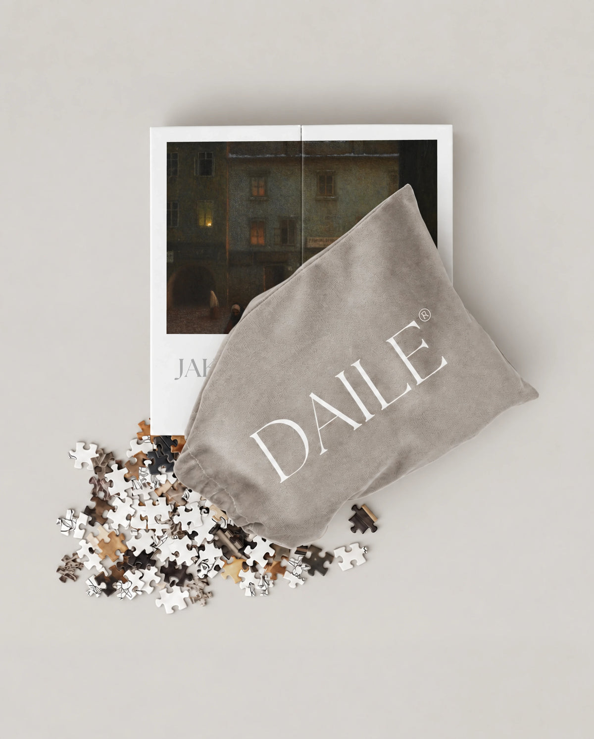 DAILE Mini set seen from above with pouch #set:mini