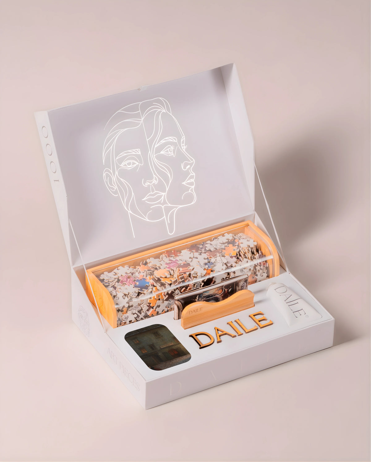 DAILE Classic gift box, open, without candle #set:classic