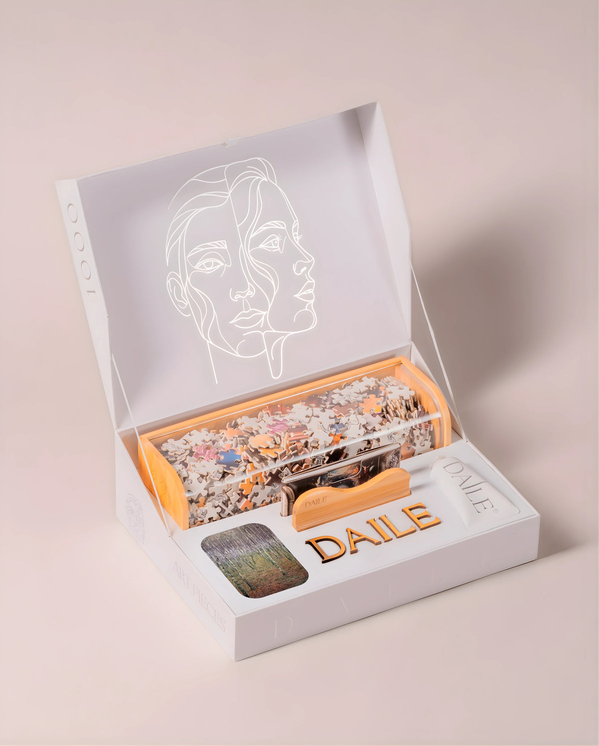 DAILE Classic gift box, open, without candle #set:classic