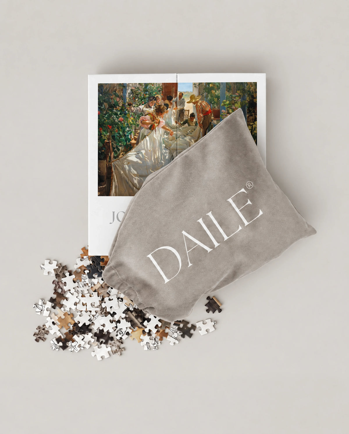 DAILE Mini set seen from above with pouch #set:mini