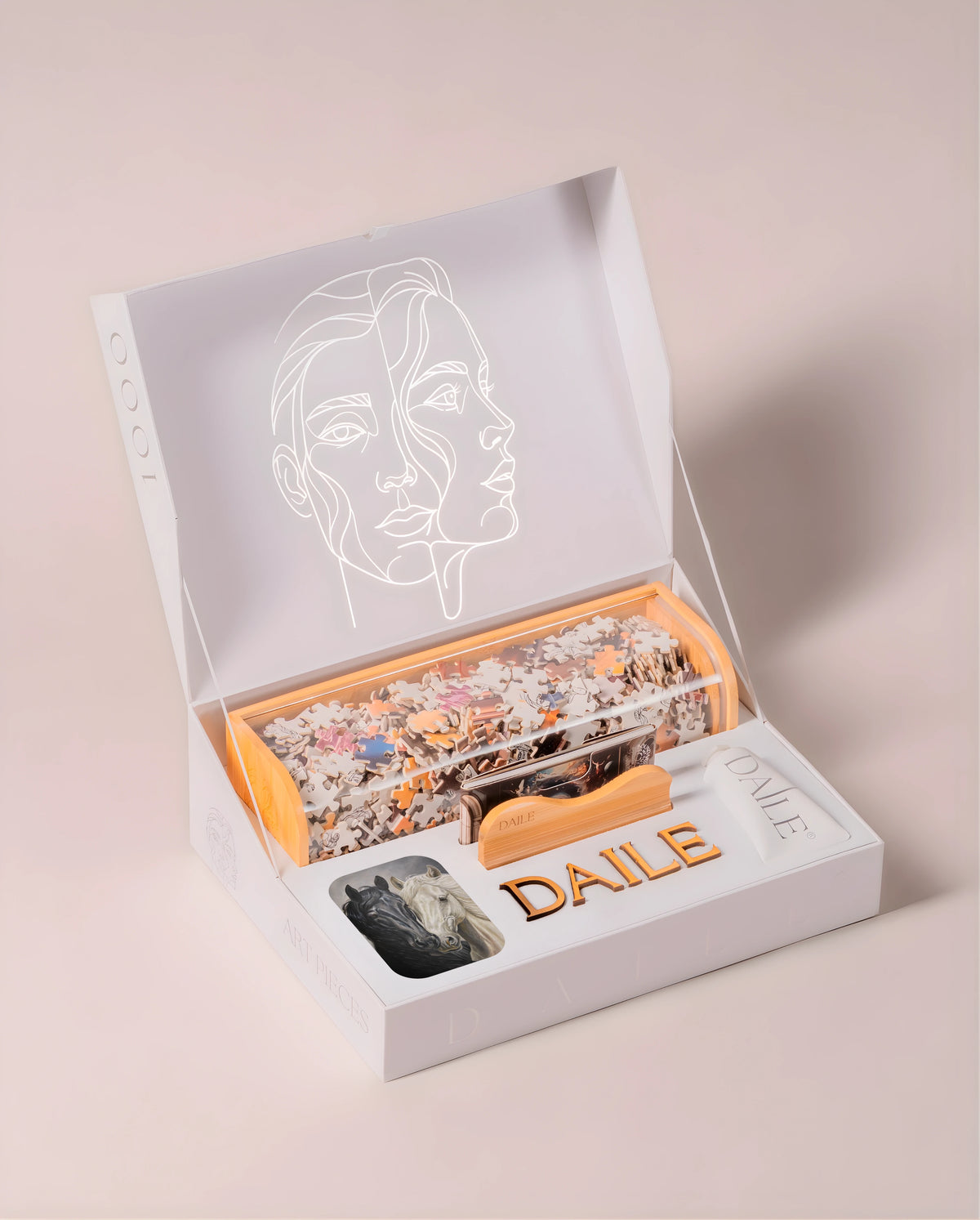 DAILE Classic gift box, open, without candle #set:classic