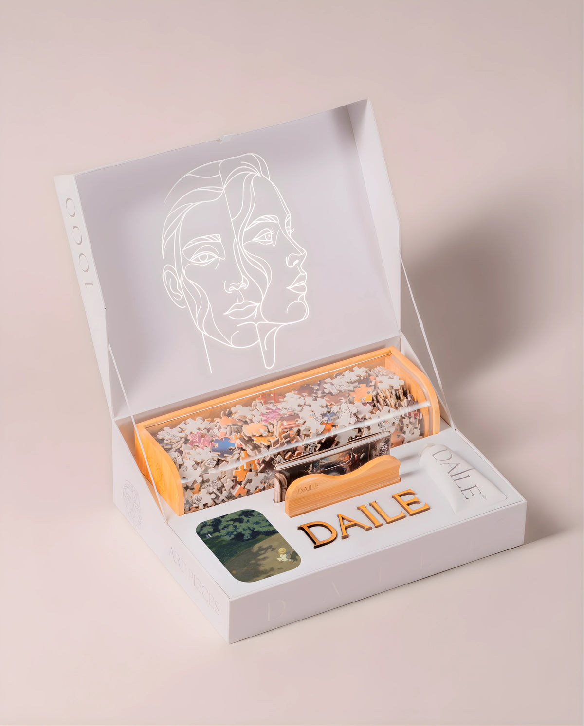 DAILE Classic gift box, open, without candle #set:classic