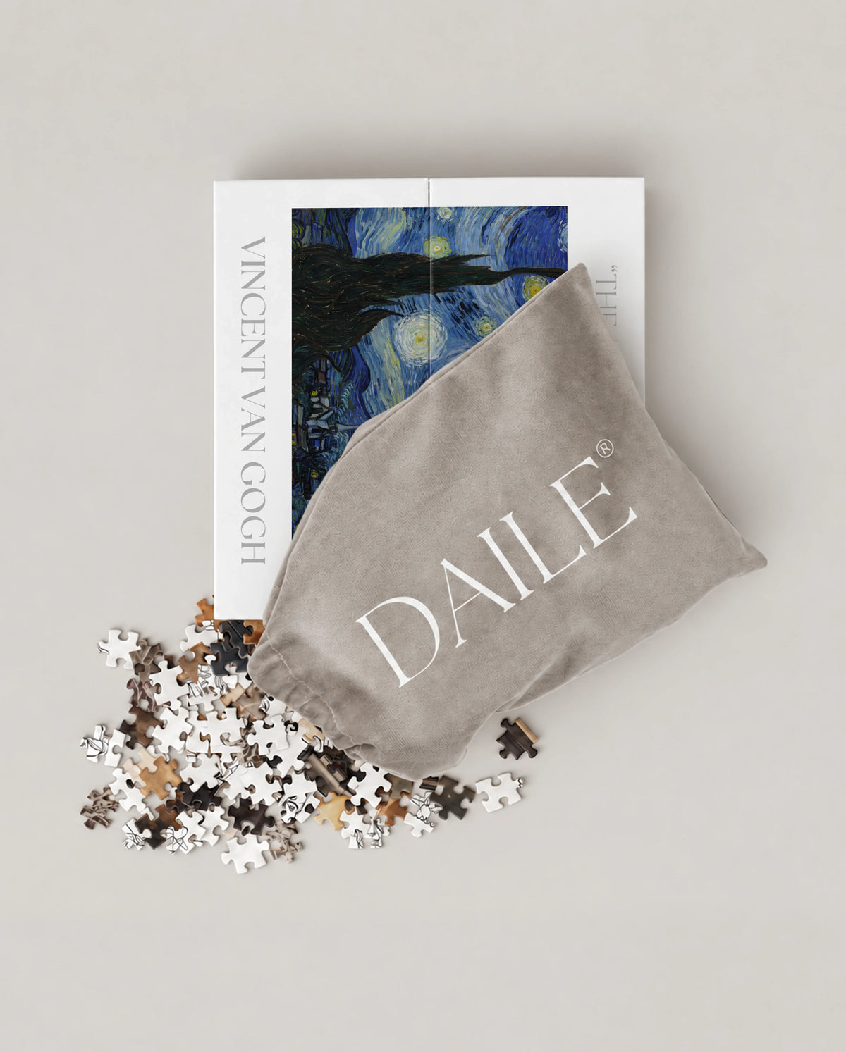 DAILE Mini set seen from above with pouch #set:mini