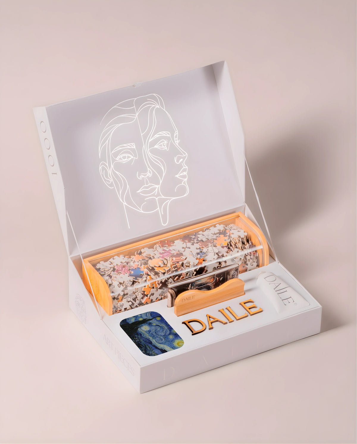 DAILE Classic gift box, open, without candle #set:classic