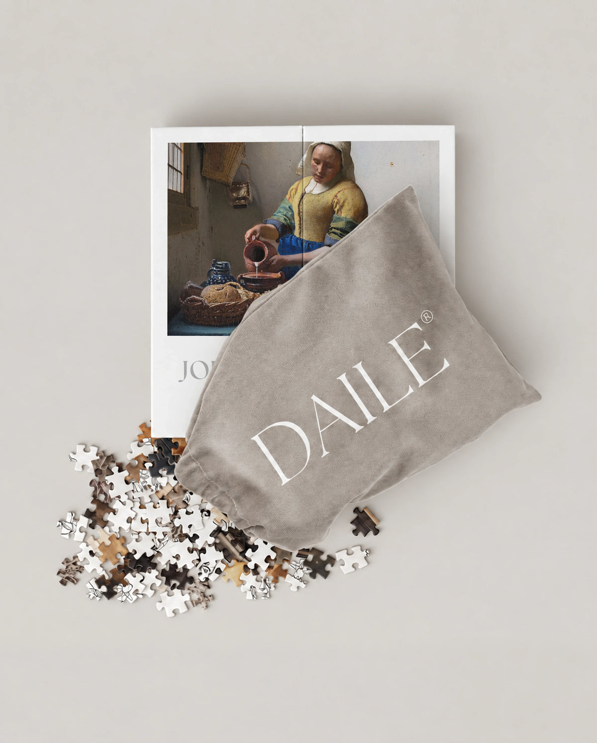 DAILE Mini set seen from above with pouch #set:mini