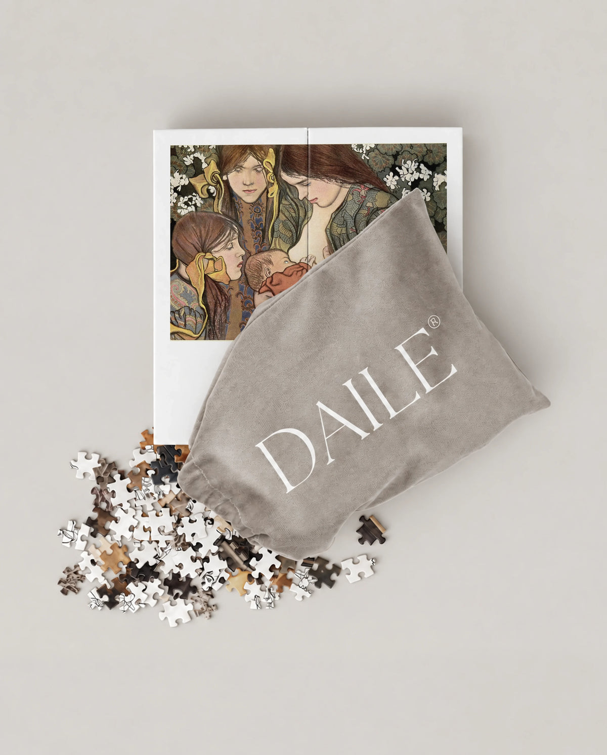 DAILE Mini set seen from above with pouch #set:mini