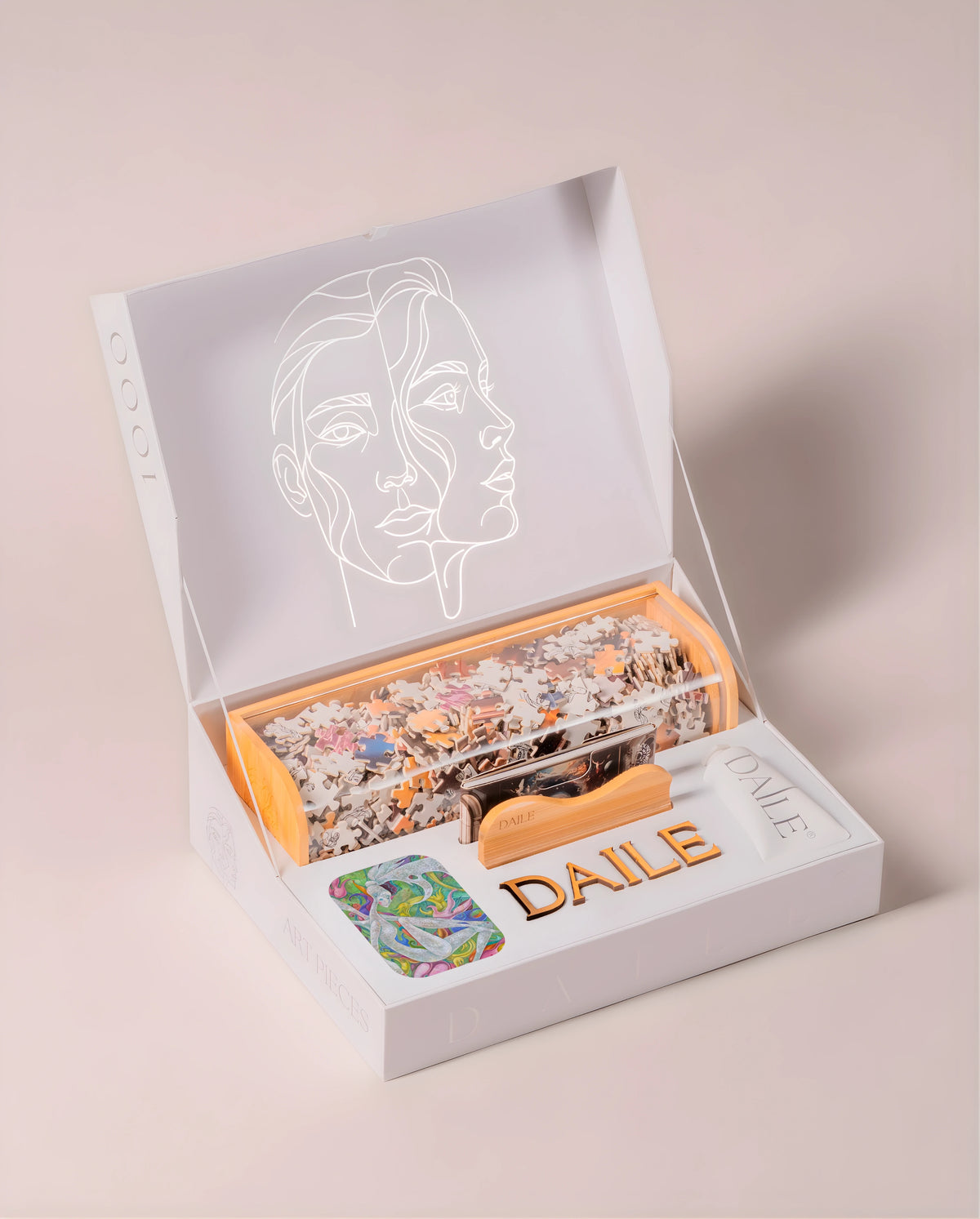 DAILE Classic gift box, open, without candle #set:classic