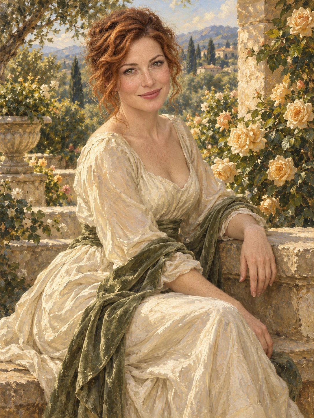 A personalised painted portrait.