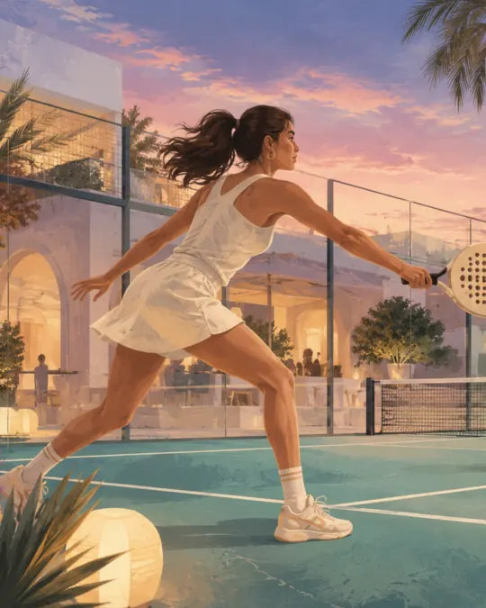مثال: Sunset at the Resort — DAILE Padel After Hours